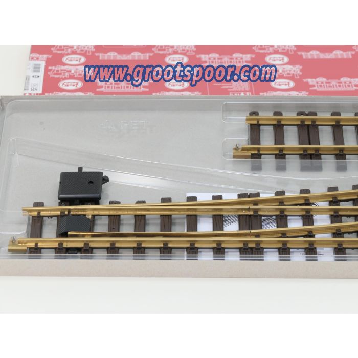 LGB 18150 Handweiche, links, R5, Met Schroefbare railverbinders