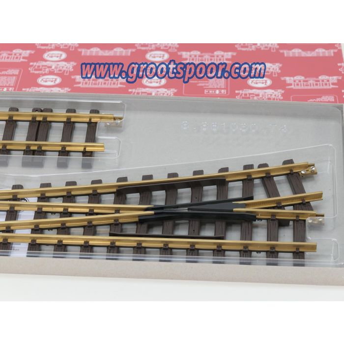 LGB 18150 Handweiche, links, R5, Met Schroefbare railverbinders
