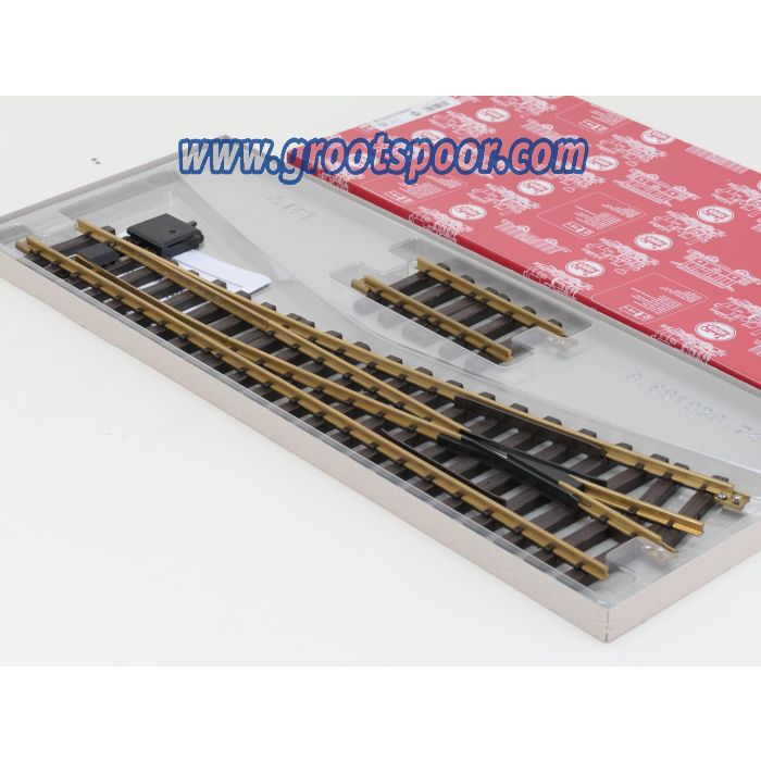 LGB 18150 Handweiche, links, R5, Met Schroefbare railverbinders