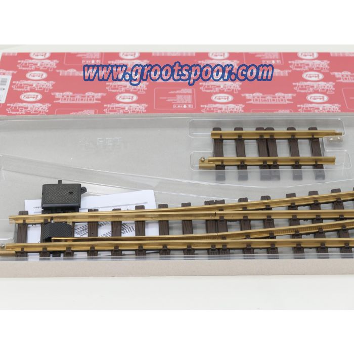 LGB 18150 Handweiche, links, R5, Met Schroefbare railverbinders