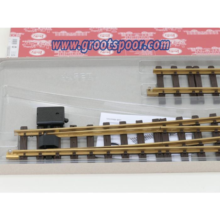 LGB 18150 Handweiche, links, R5, Met Schroefbare railverbinders