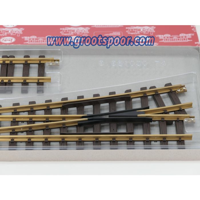 LGB 18150 Handweiche, links, R5, Met Schroefbare railverbinders