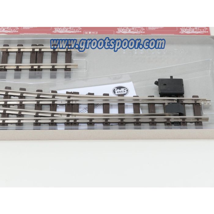 LGB 14805 weiche vernickelt, rechts, R5, Met Schroefbare railverbinders