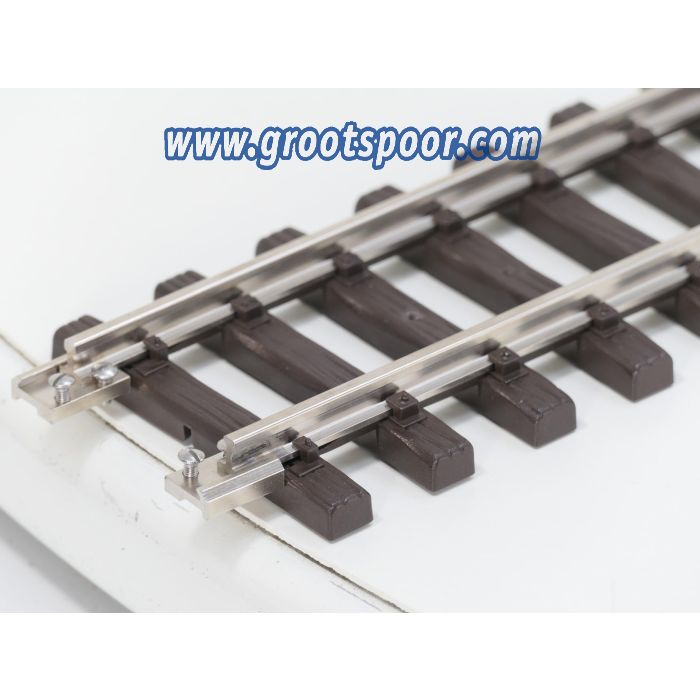 LGB 14061 Gerades Gleis vernickelt, 1200 mm, Met Schroefbare railverbinders