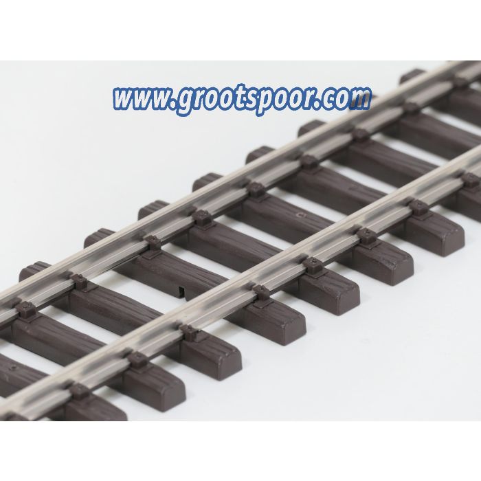 LGB 14061 Gerades Gleis vernickelt, 1200 mm, Met Schroefbare railverbinders