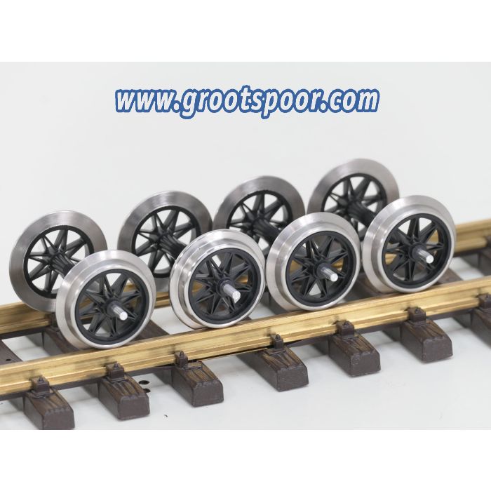 TRAINLINE45 3067320 Metall V Speichenradsatz ohne Stromführung, Set 4 ST.