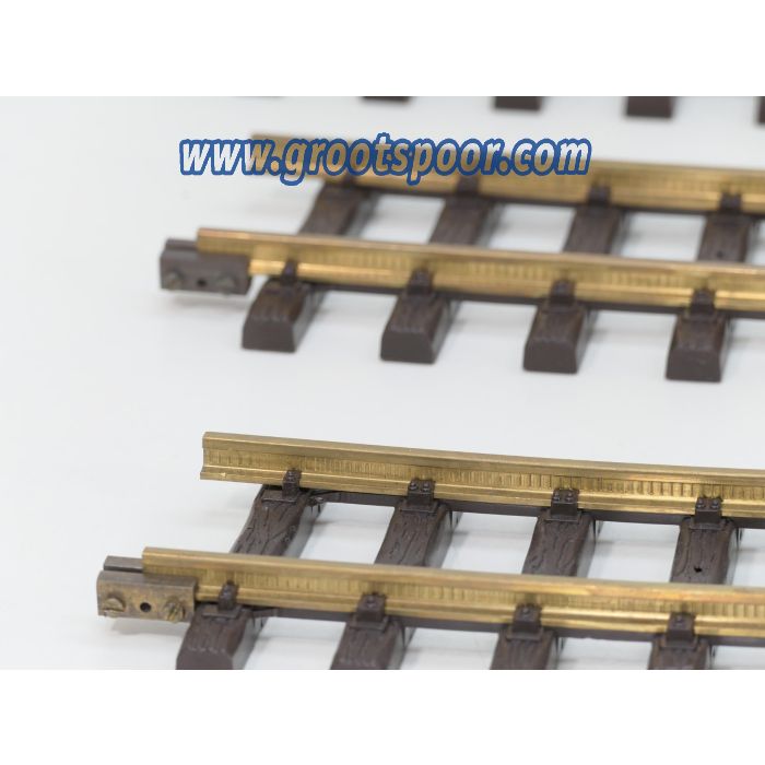 LGB 16000 Set 12St. Gebogenes Gleis,R3,22.5 Grad, Met Zij-Schroefbare railverbinders