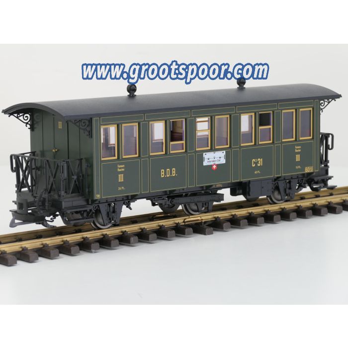 LGB 30330 Ballenberg-Personenwagen B.D.B.  3. Klasse, C3 31, Metallrader