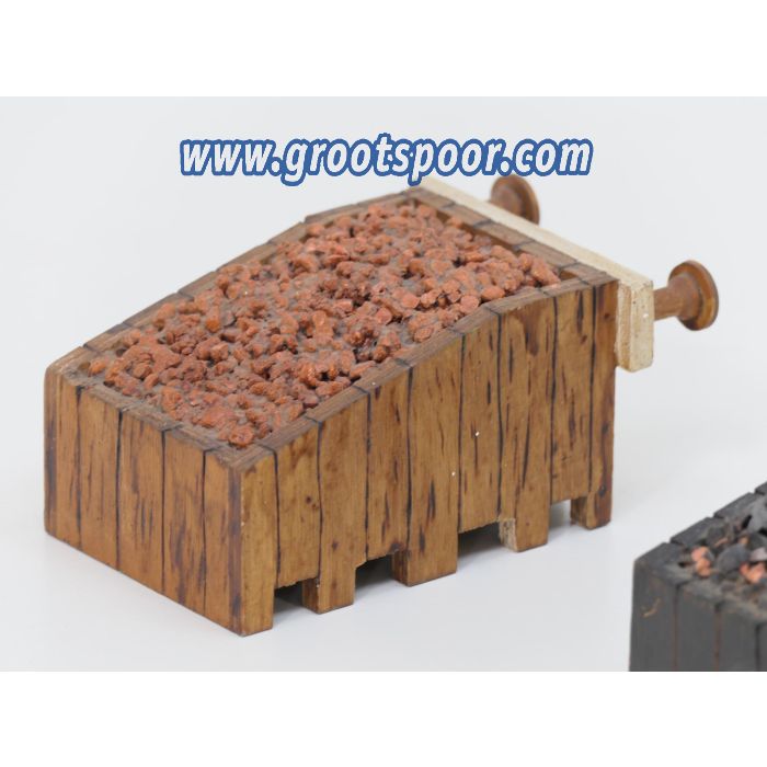 Zelfbouw 4x Prellbock uit hout /Ballast-stenen met Normaalspoor buffers