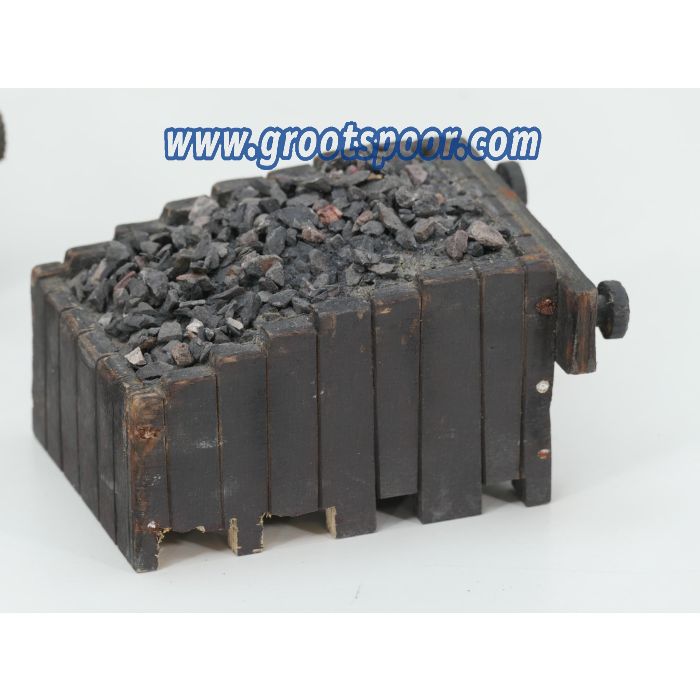 Zelfbouw 4x Prellbock uit hout /Ballast-stenen met Normaalspoor buffers