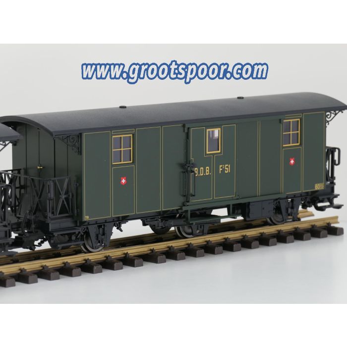 LGB Set 20471 , 30330 & 40330 Ballenberg-Zahnrad-Dampflok 1067, Persw. C 31 & Post/Packw. F 51, Metallrader
