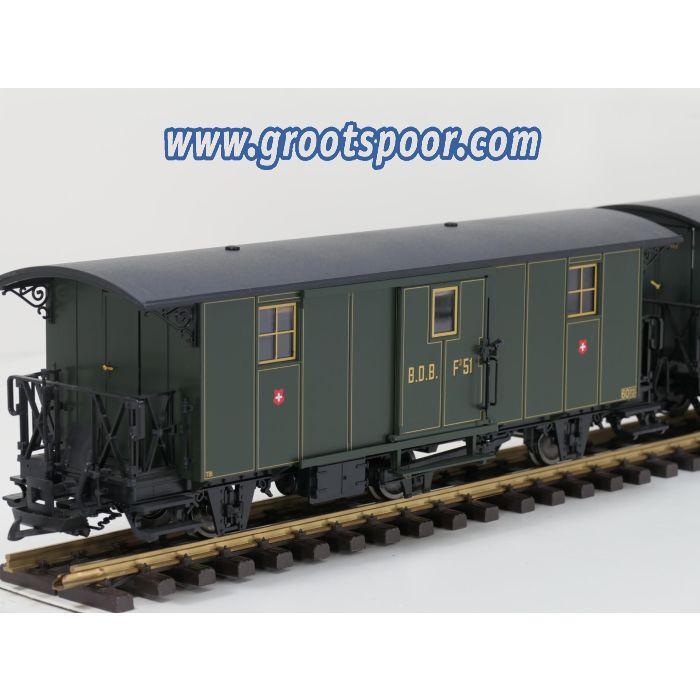 LGB Set 20471 , 30330 & 40330 Ballenberg-Zahnrad-Dampflok 1067, Persw. C 31 & Post/Packw. F 51, Metallrader