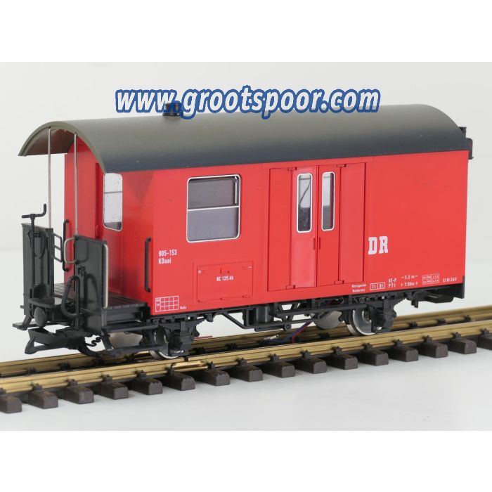 LGB 40520 DR/HSB bagagewagon KDaai 905-153, Stromfuhrende Metallachsen, Innebeleuchtung