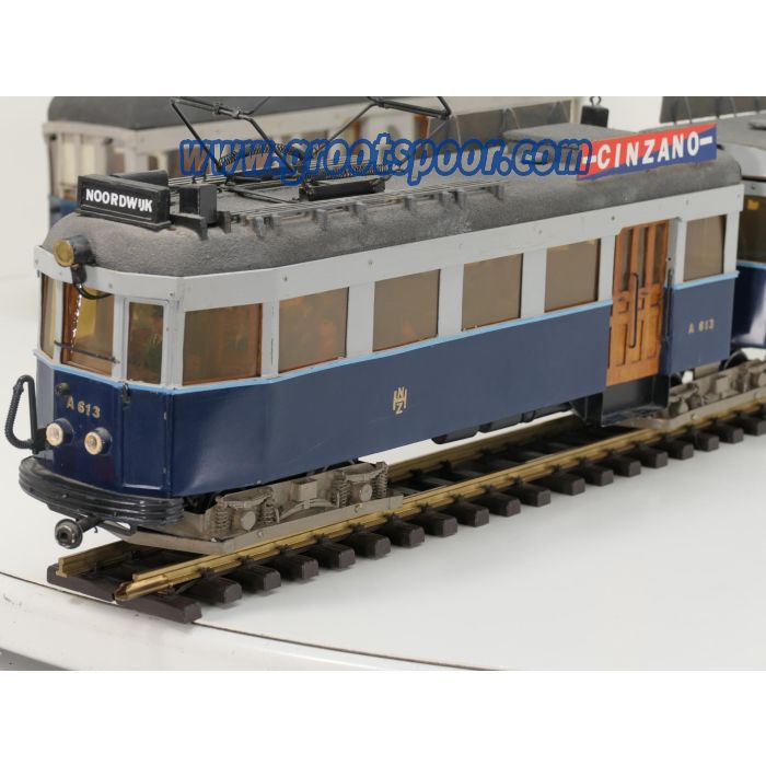 voor LGB NZH Tweeling Tramstel A613 + A614 + B519 Blauwe tram