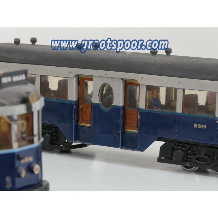 voor LGB NZH Tweeling Tramstel A613 + A614 + B519 Blauwe tram