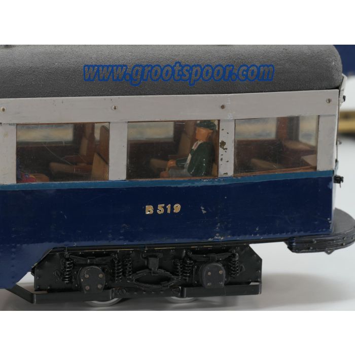voor LGB NZH Tweeling Tramstel A613 + A614 + B519 Blauwe tram