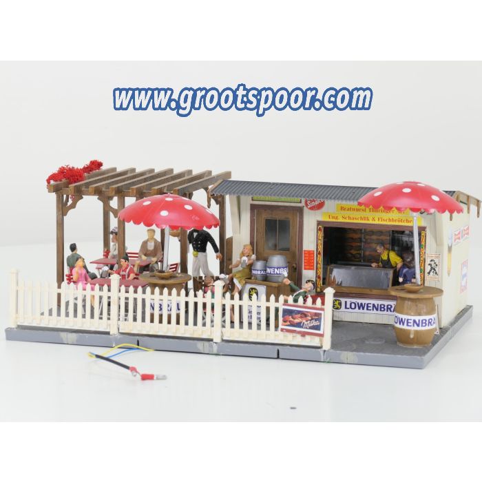 POLA 330996 xxl Bier garten met Pergola Gebouwd model , met LED binnenverlichting, 13 Figuren