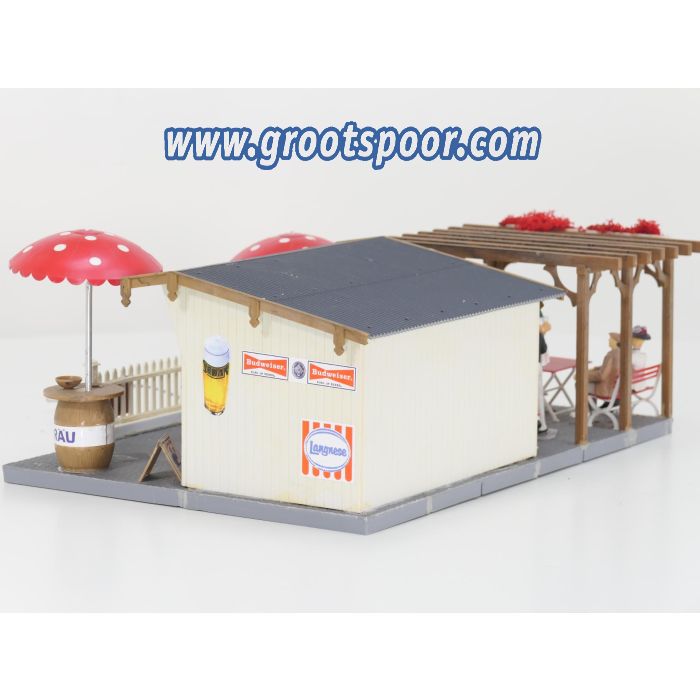 POLA 330996 xxl Bier garten met Pergola Gebouwd model , met LED binnenverlichting, 13 Figuren