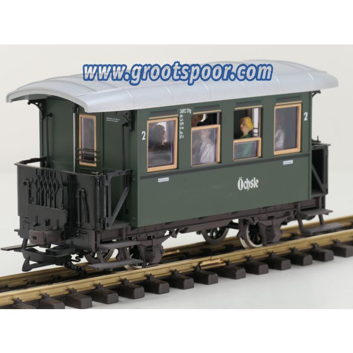 LGB 38079 w2 Öchsle personenwagen 3692 Stg KBi, Metallrader, 7 Figuren, leichte alterung Chassis