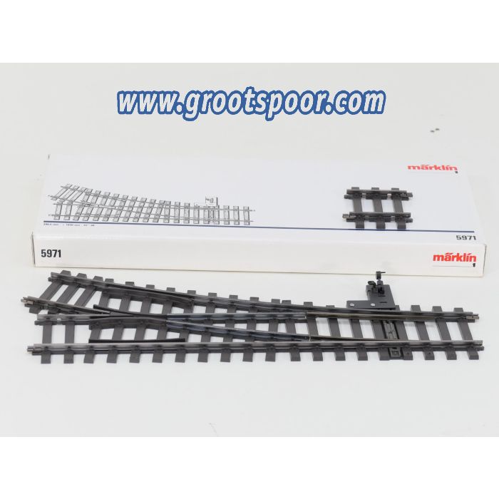 Märklin Spur1 5971 Wissel Rechts, Met handbediening, R 1200mm 22'