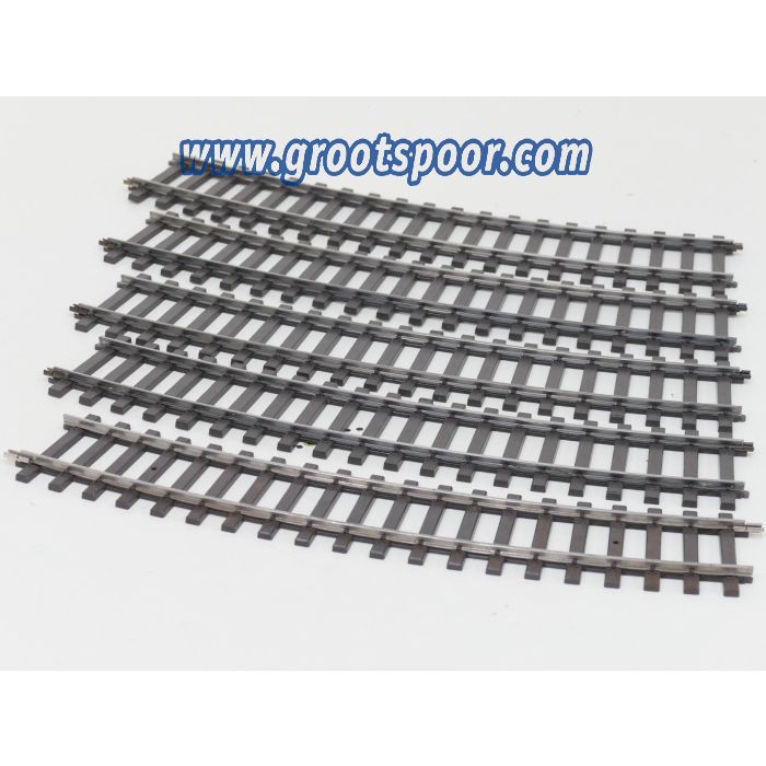 Märklin Spur 1 5933 Gebogenes Gleis. Radius R 1020,54, 22° SET 5 St.