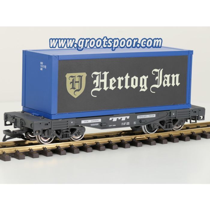 LGB 49085 Trailer Train Containerwagen met Hetog Jan container, Metallrader - sku: 20251120014102 - Gebraucht - Sehr guter Zustand - Bild 2