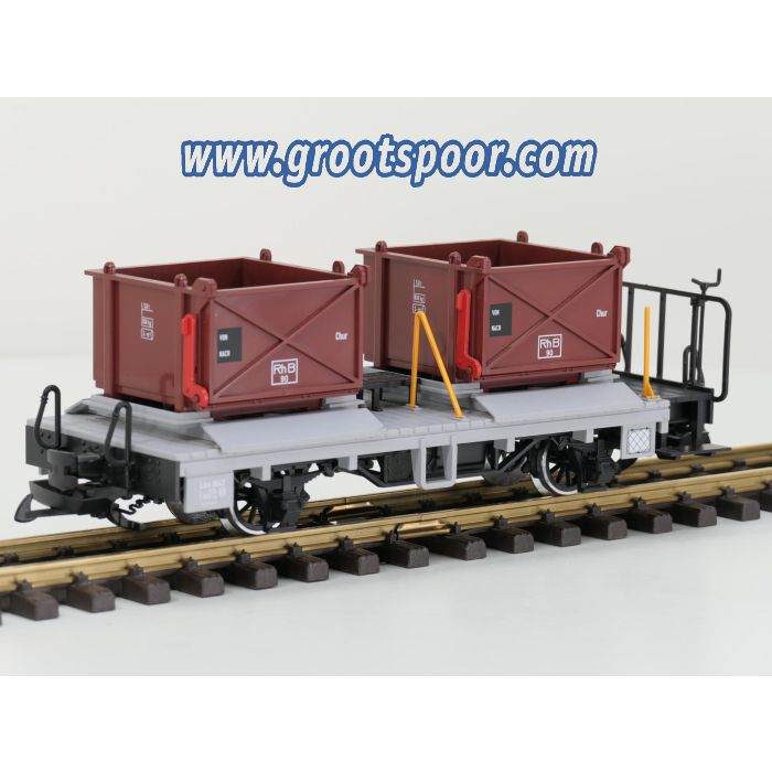 LGB 41140 RhB-Behältertragwagen Lbk 8642, Metallrader - sku: 20251120041128 - Gebraucht - Wie Neu - Bild 2