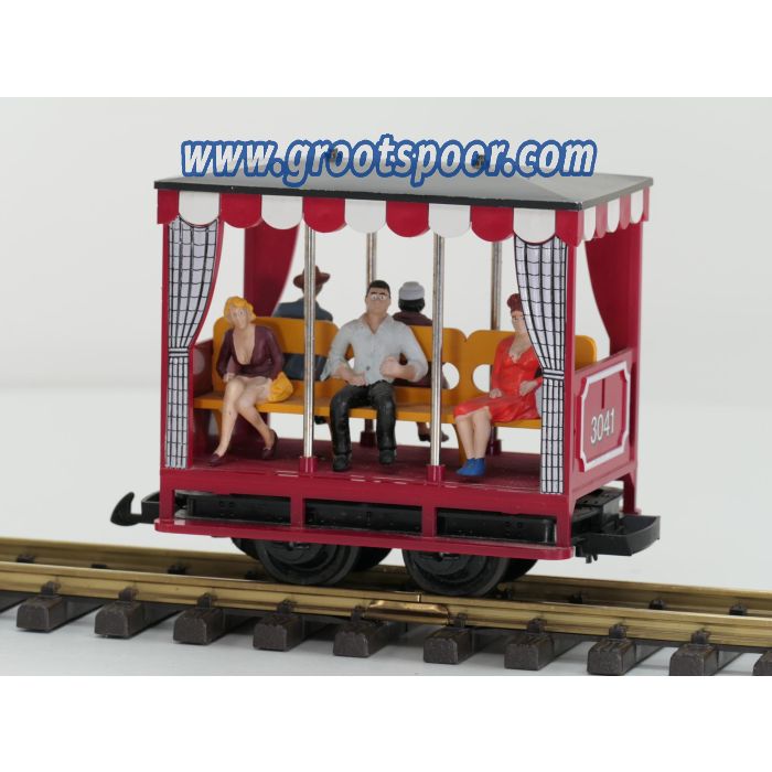 LGB 3041 D veldbaan personenwagen, 6 Figuren, Sonderfarbton, Dunkel Rot - sku: 20251122025440 - Gebruikt - Zeer goede staat - Afbeelding 2
