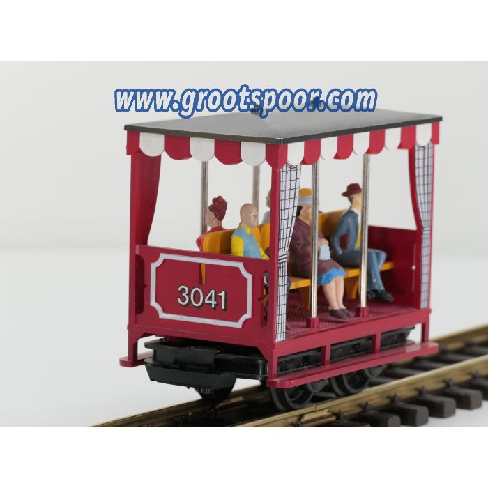 LGB 3041 D veldbaan personenwagen, 6 Figuren, Sonderfarbton, Dunkel Rot - sku: 20251122025440 - Gebruikt - Zeer goede staat - Afbeelding 3