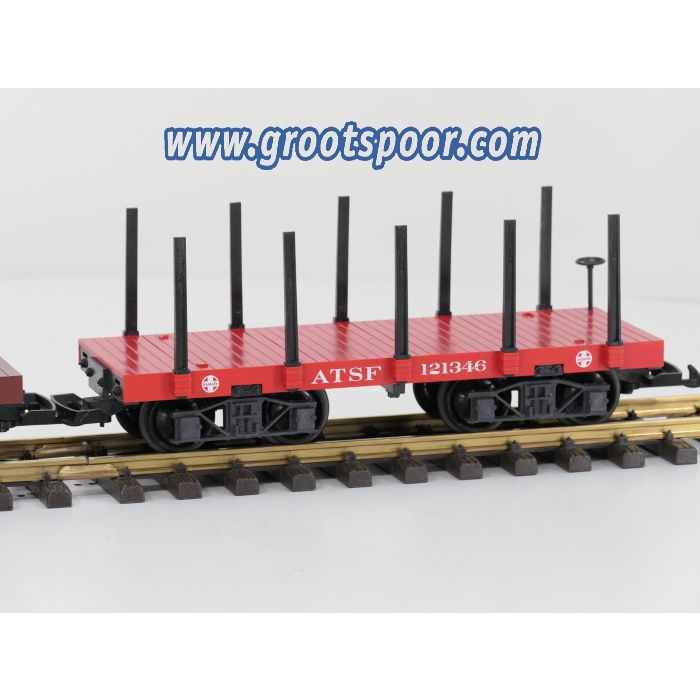 LGB 40000 Santa Fe-Flachwagen, 2 Stück, ATSF121346 & ATSF 121761 - sku: 20251129125807 - Gebruikt - Zeer goede staat - Afbeelding 4