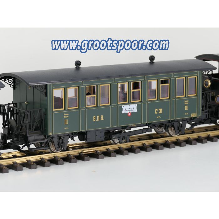 LGB XL Set 20471 , 30330 & 40330 Ballenberg-Zahnrad-Dampflok 1067, Persw. C 31 & Post/Packw. F 51,Digital, Sound, Gepulser Dampf 