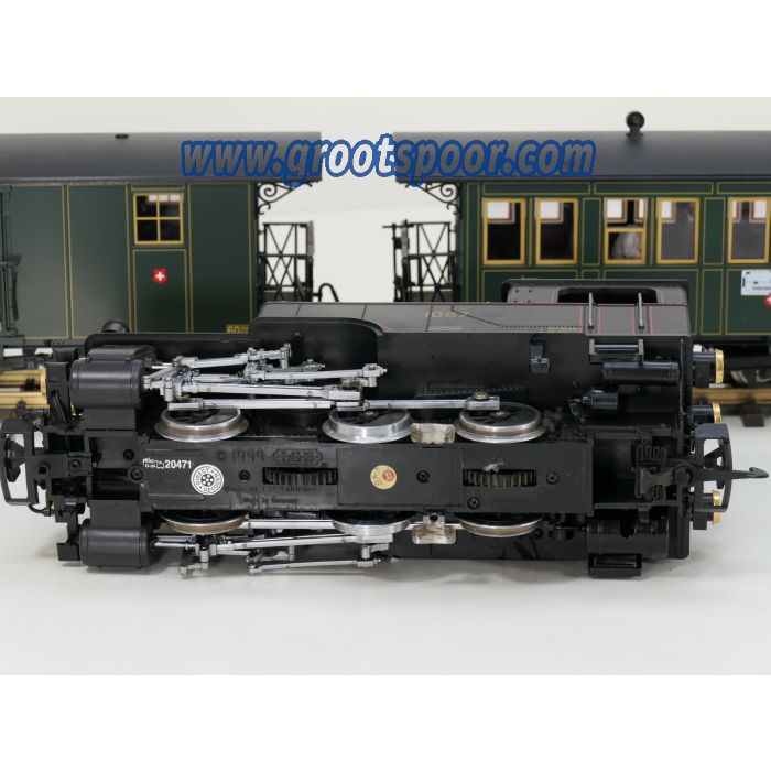 LGB XL Set 20471 , 30330 & 40330 Ballenberg-Zahnrad-Dampflok 1067, Persw. C 31 & Post/Packw. F 51,Digital, Sound, Gepulser Dampf 