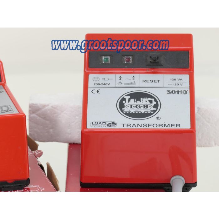LGB 55106 & 50110 SET  MZS Starter Set III & Wechselstromtrafo 6 Ampere,20Volt,230Volt
