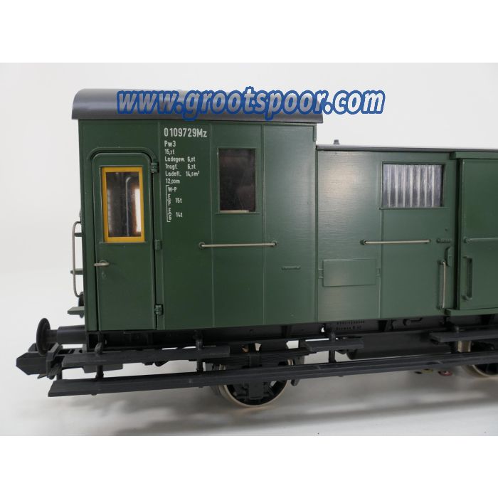 Märklin Spur1 5808 Packwagen 3-achsig DB III, Marklin Spur 1 Innenbeleuchting, Stromabnahme, Metallrader - sku: 20260205021819 - Used - Very good condition - Photo 4