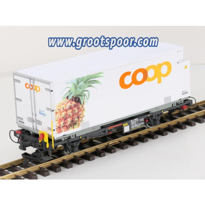 LGB 45890 RhB Containerwagen, COOP Kühlcontainer, Metallrader - sku: 20260214043232 - Used - Like new - Photo 3