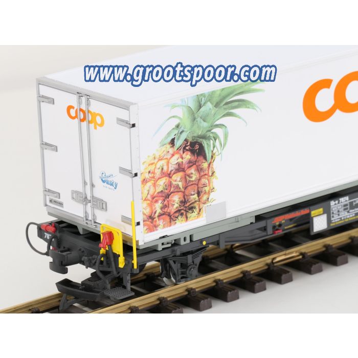 LGB 45890 RhB Containerwagen, COOP Kühlcontainer, Metallrader - sku: 20260214043232 - Used - Like new - Photo 4