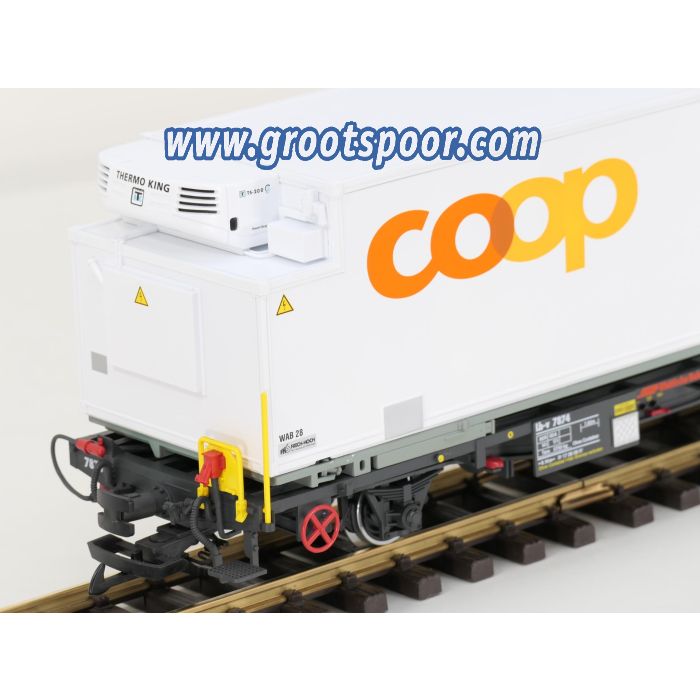 LGB 45890 RhB Containerwagen, COOP Kühlcontainer, Metallrader - sku: 20260214043232 - Used - Like new - Photo 2
