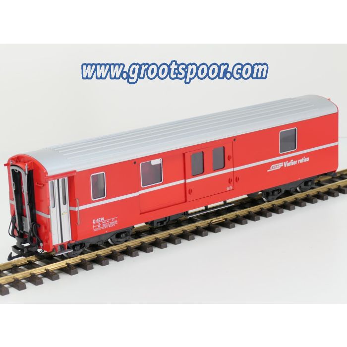 LGB 30690 RhB-Gepäckwagen D 4214,  4 st Kugellager Achsen, Stromabnahme, Massoth Innenbeleuchtung - sku: 20260219120328 - Gebraucht - Wie Neu - Bild 4