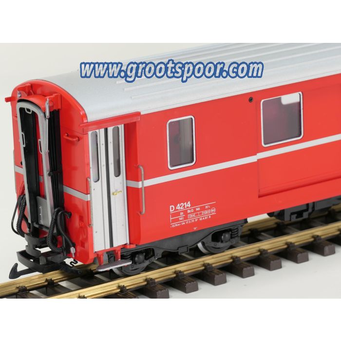 LGB 30690 RhB-Gepäckwagen D 4214,  4 st Kugellager Achsen, Stromabnahme, Massoth Innenbeleuchtung - sku: 20260219120328 - Gebraucht - Wie Neu - Bild 5