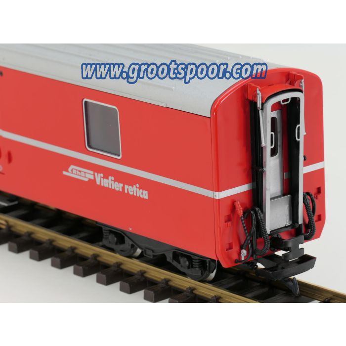 LGB 30690 RhB-Gepäckwagen D 4214,  4 st Kugellager Achsen, Stromabnahme, Massoth Innenbeleuchtung - sku: 20260219120328 - Gebraucht - Wie Neu - Bild 6