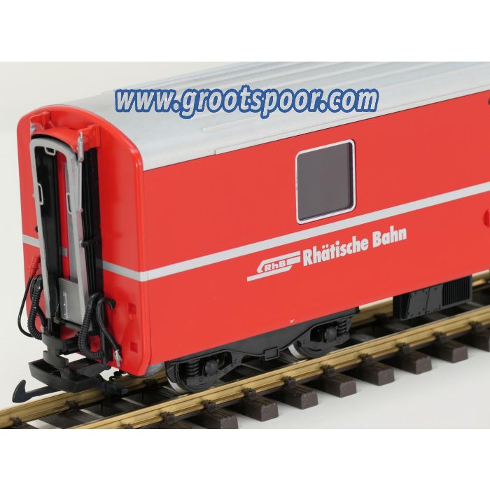 LGB 30690 RhB-Gepäckwagen D 4214,  4 st Kugellager Achsen, Stromabnahme, Massoth Innenbeleuchtung - sku: 20260219120328 - Gebraucht - Wie Neu - Bild 2