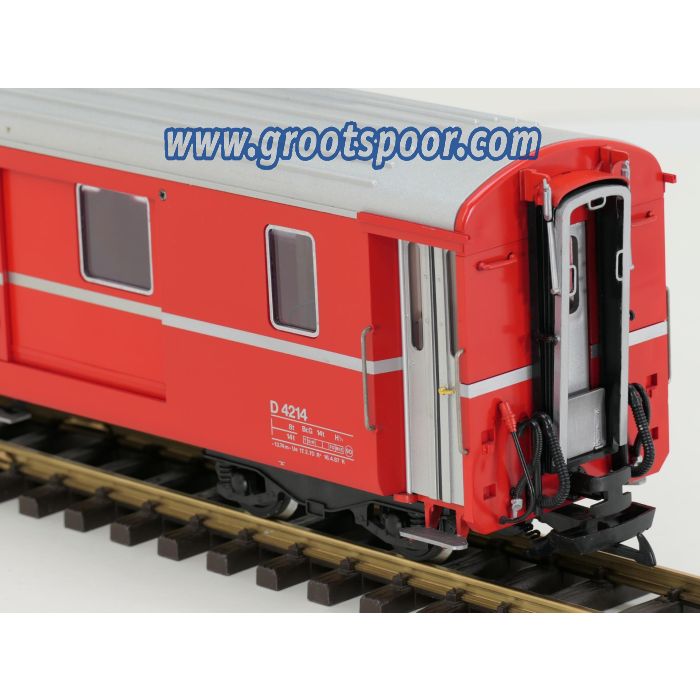 LGB 30690 RhB-Gepäckwagen D 4214,  4 st Kugellager Achsen, Stromabnahme, Massoth Innenbeleuchtung - sku: 20260219120328 - Gebraucht - Wie Neu - Bild 3