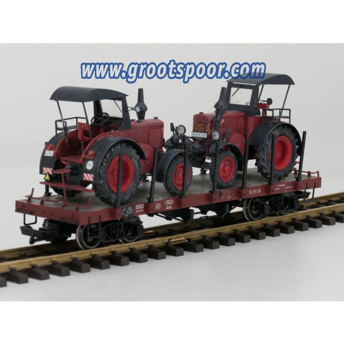 Liliput L95752 Rungenwagen mott 2x Pola 331902 Lanz Bulldog, Metallrader - sku: 20260410020931 - Gebraucht - Sehr guter Zustand - Bild 2