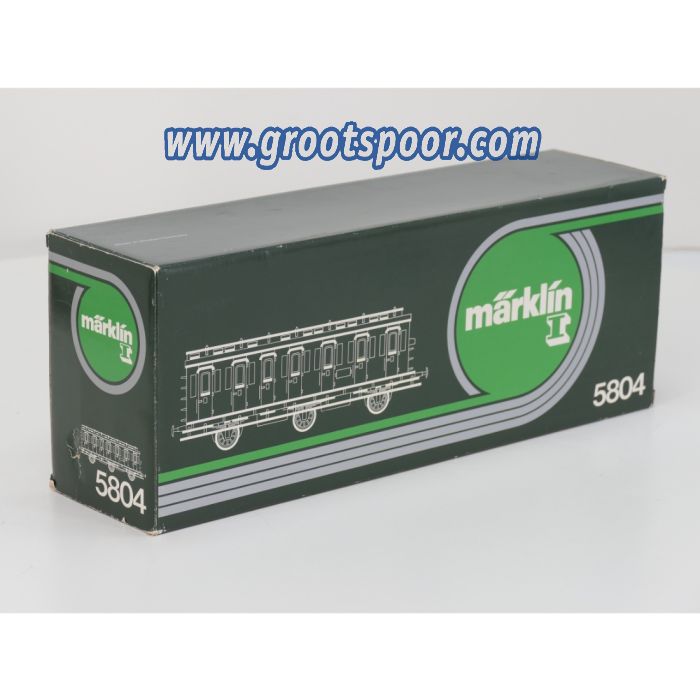 Märklin Spur1 5804 Abteilwagen 3-achsig DB III, Innenbeleuchting, Stromabnahme, Metallrader - sku: 20260501100850 - Gebruikt - Zo goed als nieuw - Afbeelding 5