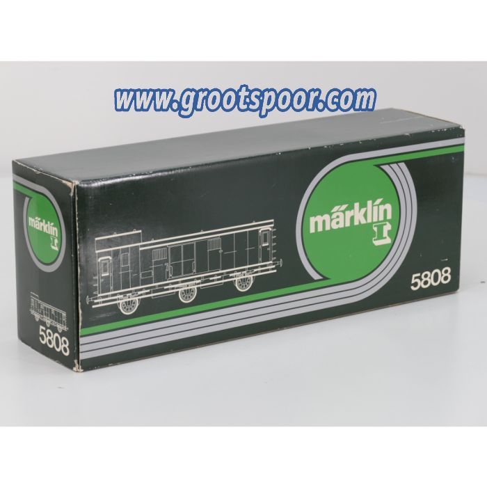 Märklin Spur1 5808 Packwagen 3-achsig DB III, Marklin Spur 1 Innenbeleuchting, Stromabnahme, Metallrader - sku: 20260501092657 - Gebruikt - Zeer goede staat - Afbeelding 5