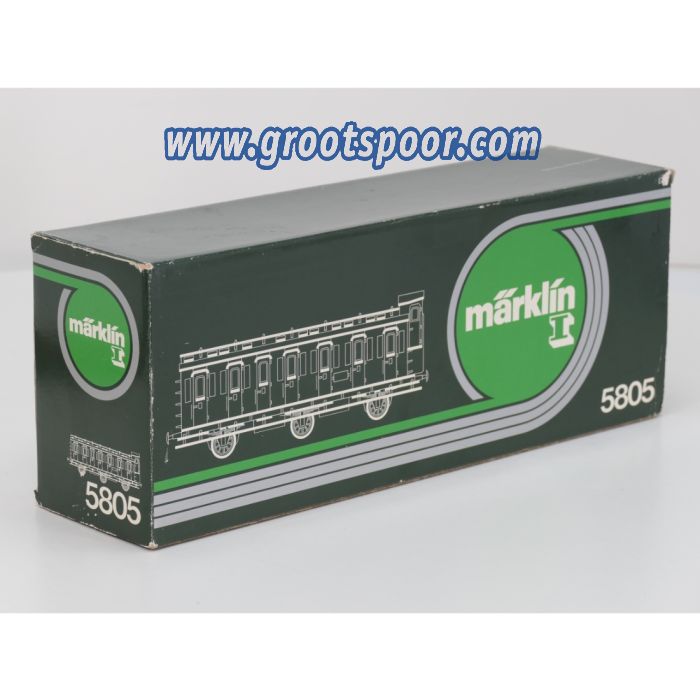 Märklin Spur1 5805 Abteilwagen 3-achsig DB III, Innenbeleuchting, Stromabnahme, Metallrader - sku: 20260501095931 - Gebruikt - Zo goed als nieuw - Afbeelding 5