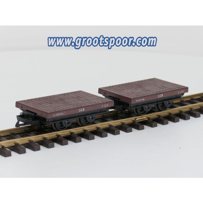 LGB 40500 Veldspoor Set 2 platte wagons - sku: 20260619113525 - Gebruikt - Zeer goede staat - Afbeelding 2