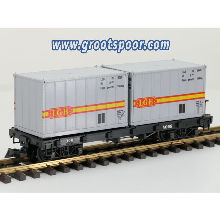 LGB 4069 E Container wagen met 2 LGB Containers - sku: 20260625023404 - Gebraucht - Sehr guter Zustand - Bild 2