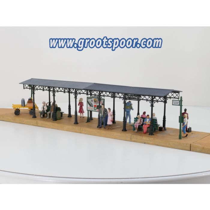 POLA 330908 Überdachter Bahnsteig gebouwd model met 13 figuren - sku: 20260807113923 - Gebruikt - Zeer goede staat - Afbeelding 2