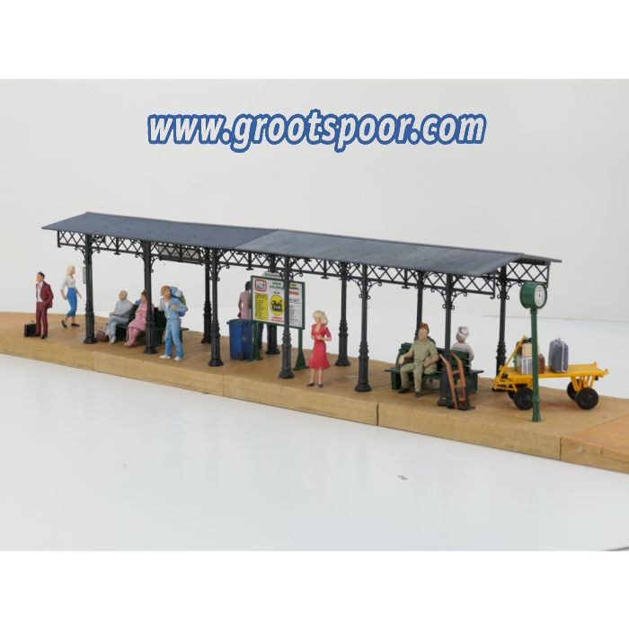 POLA 330908 Überdachter Bahnsteig gebouwd model met 13 figuren - sku: 20260807113923 - Gebruikt - Zeer goede staat - Afbeelding 4